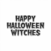 Sticker Joyeux Halloween Sorcières (Devant)