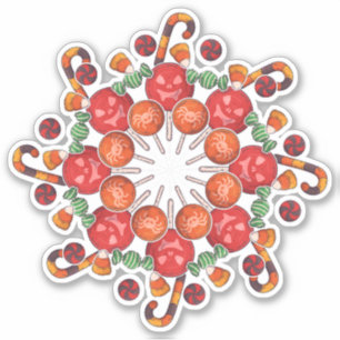 Sticker Joyeux Halloween   Trick Ou Treat Candy Collage