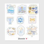 Sticker Joyeux Hanouka (Feuille)