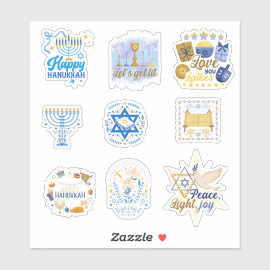 Sticker Joyeux Hanoukka (Feuille)