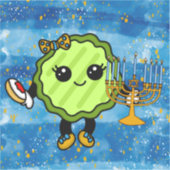 Sticker Joyeux Hanoukka Holiday Pickle (Recto)