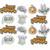 Sticker Joyeux jeu d'autocollants Éffrayants Halloween (Devant)