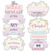 Sticker Joyeux jour d'amitié Citation (Devant)