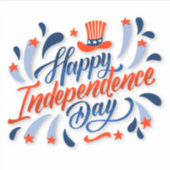 Sticker Joyeux Jour de l'Indépendance (Devant)