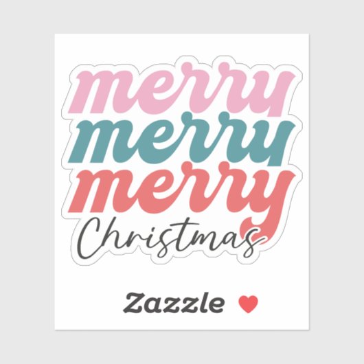 Sticker Joyeux Joyeux Noël (Feuille)