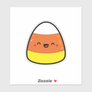 Sticker Joyeux Kawaii Candy Corn pour Halloween