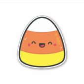 Sticker Joyeux Kawaii Candy Corn pour Halloween (Devant)