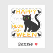 Sticker Joyeux Meow-O-Ween (Feuille)