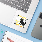 Sticker Joyeux Meow-O-Ween (Ordinateur portable avec iPhone)