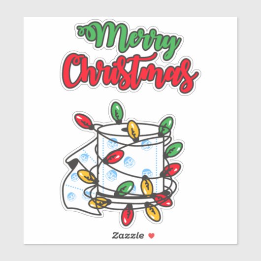 Sticker Joyeux Noël 2020 - Toilet Paper Edition (Feuille)