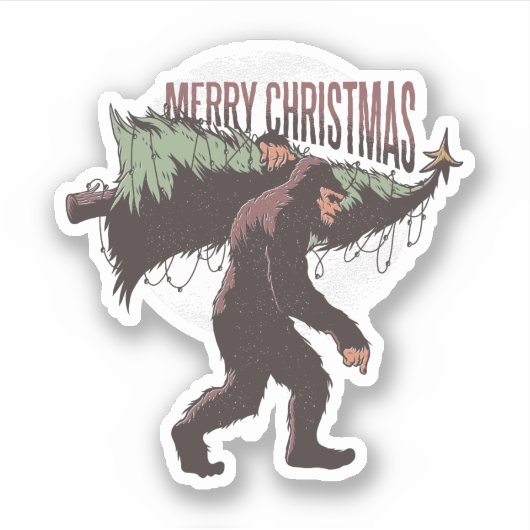 Sticker Joyeux Noël Bigfoot (Devant)
