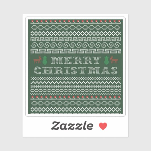 Sticker Joyeux Noël Bordure (Feuille)