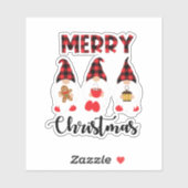 Sticker Joyeux Noël - Buffalo nus plaid (Feuille)