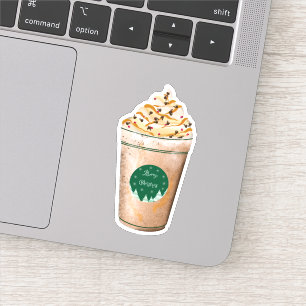 Sticker Joyeux Noël Caramel au lait avec saupoudrage