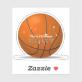 Sticker Joyeux Noël, conception de vacances de basket (Feuille)