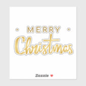 Sticker Joyeux Noël, couleur or (Feuille)