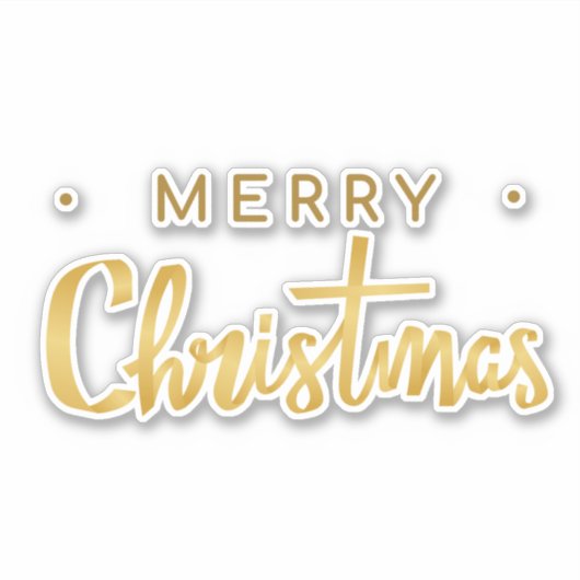 Sticker Joyeux Noël, couleur or (Devant)