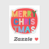 Sticker Joyeux Noël Custom - Fun de vacances (Feuille)