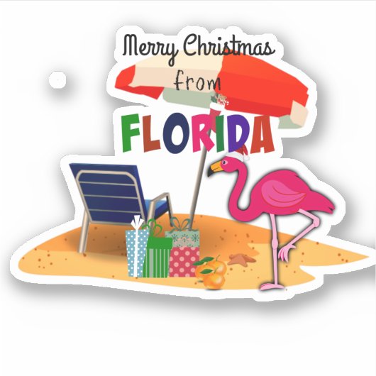 Sticker Joyeux Noël de Floride (Devant)