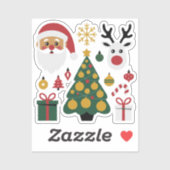 Sticker Joyeux Noël - Décor Festif (Feuille)