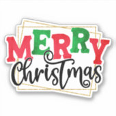 Sticker Joyeux Noël encadré Design-80716 (Devant)