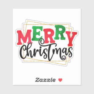 Sticker Joyeux Noël encadré Design-80716