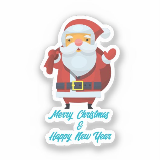 Sticker Joyeux Noël et Bonne Année (Recto)