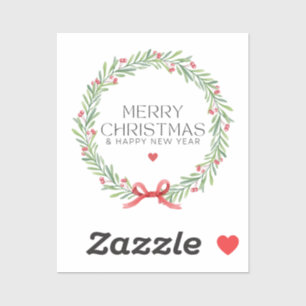 Sticker Joyeux Noël et Joyeuses fêtes