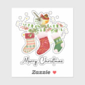 Sticker Joyeux Noël Festif Joyeux hiver Joyeux Noël (Feuille)