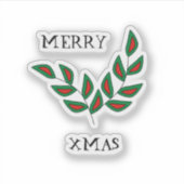 Sticker Joyeux Noël Feuille (Devant)