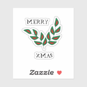 Sticker Joyeux Noël Feuille