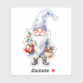 Sticker Joyeux Noël Gnome Elf (Feuille)