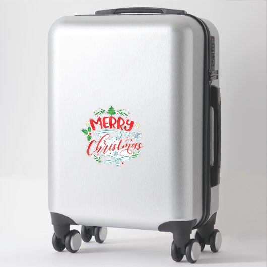 Sticker Joyeux Noël hiver (Sur valise)
