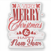 Sticker Joyeux Noël Joyeux Bonne Année (Devant)