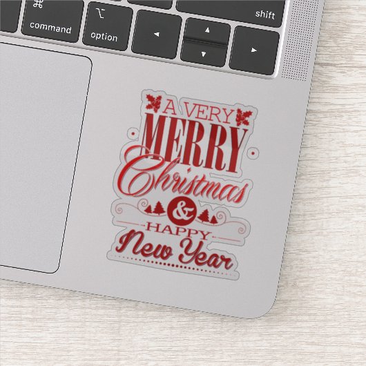 Sticker Joyeux Noël Joyeux Bonne Année (Détail)