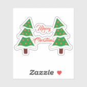 Sticker Joyeux Noël le soir de Noël ! (Feuille)