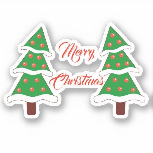 Sticker Joyeux Noël le soir de Noël ! (Devant)