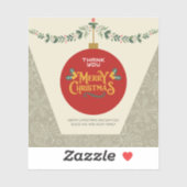 Sticker Joyeux Noël & Merci (Feuille)