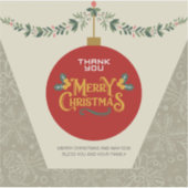 Sticker Joyeux Noël & Merci (Devant)