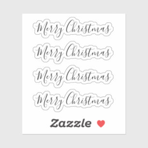 Sticker Joyeux Noël minimaliste manuscrit police tendance