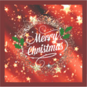 Sticker Joyeux Noël, rouge férié, (Devant)