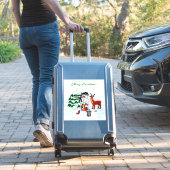 Sticker Joyeux Noël ! Snowman avec amis (Valise Insitu)