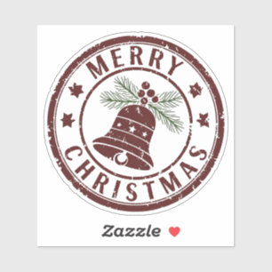 Sticker Joyeux Noël vintage Design de timbre