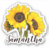 Sticker Joyeux nom de tournesol (Devant)
