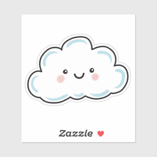Sticker Joyeux nuage (Feuille)