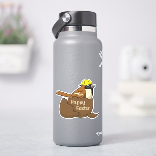 Sticker Joyeux Oeuf Chocolat Sparrow à Pâques (HydroFlask)