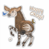 Sticker Joyeux Okapi ! (Devant)