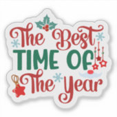 Sticker joyeux pour la fête de Noël (Devant)