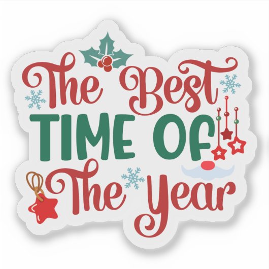 Sticker joyeux pour la fête de Noël (Devant)