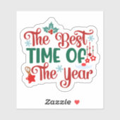 Sticker joyeux pour la fête de Noël (Feuille)